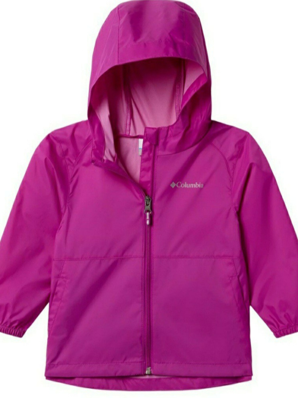 Columbia sz 7/8 kids waterproof hooded jacket — magenta pink